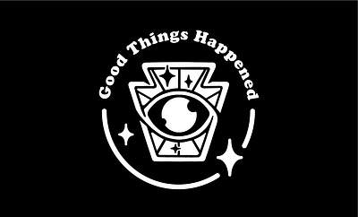 Good Things Happened all seeing eye emblem illustration keystone mystic philadelphia procreate procreateapp sparkle typography