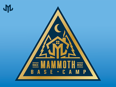 Mammoth Base Camp badge cabin logo mammoth race run wisconsin