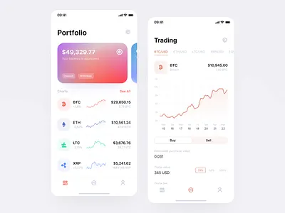 Cryptocurrency App app design app design ios ui travel app app design sign in ui ux appui clean color design ui ui design ux