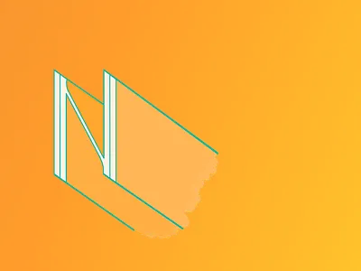N design gradient illustration letter lettering minimal typography дизайн