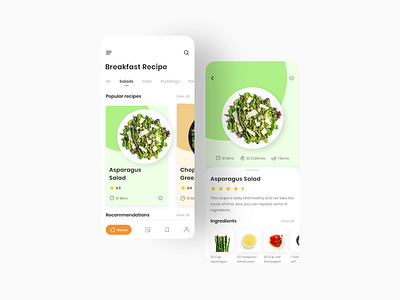 Recipe App concept cooking food recipe ui