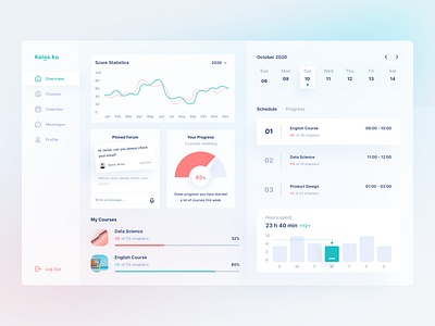 Course Dashboard app calendar chart class clean course dashboard design glass graphic ios mobile schedule school task ui uidesign uiux uiuxdesign uxdesign