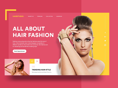 Hair Salon FREE XD dashboard free xd freebies hair hair salon app hair salon dashboard hair salon home page hair salon landing page hair salon website hair style home page landing page ui ux design