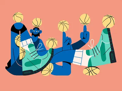 Frost Basketball Dude athlete balls basketball basketball player character gerhard van wyk illustration photoshop