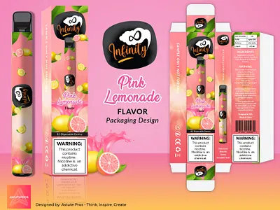 Pink Lemonade Vape Flavor adobe indesign adobe photoshop graphic design graphicdesign illustration layout format package packagedesign packaging print print design