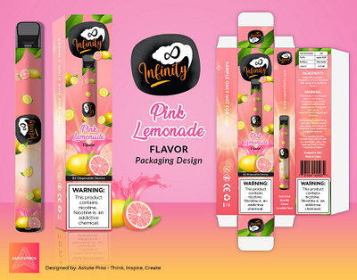 Pink Lemonade Vape Flavor adobe indesign adobe photoshop graphic design graphicdesign illustration layout format package packagedesign packaging print print design