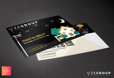 YZE Group Post Card Design adobe illustrator graphic design graphicdesign layout format post postcard postcards print print design