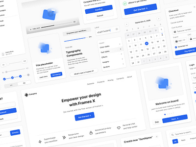 Frames X — Figma UI Kit & Design Handbook v1.2 🔥 buttons calendar cards component properties components design elements design kit design system designer developer figma frames x freebie inputs interface ui ui elements ui kit ux variants