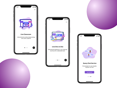 Onboarding app design flat illustration minimal mobile design ui ux