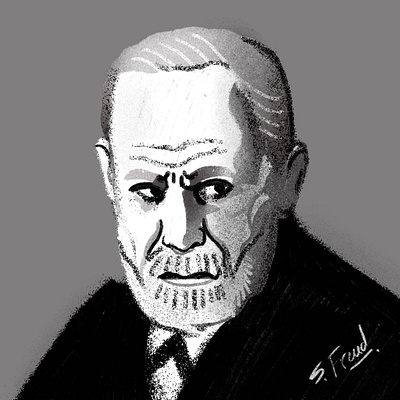 Freud character editorial illustration illustrator people philosopher portrait portrait art portrait illustration portrait painting portraits thinker