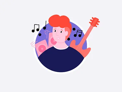 Musician Character Avatar | Illustration app app illustration avatar avatar design band character illustration music musicband musician person ui ui ux uiux vector vector illustration web web design website website design
