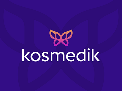 Kosmedik Logo Design animal logo beauty brand branding butterfly clinic cosmetic cosmetics design gradient logo icon identity logo logodesign logodesigner medical medicine plastic surgery symbol