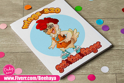 Chicken logo🐔 art beehaya beehyashop cartoon character chicken design digital fiverr freestyle illustration illustrator logo mascotlogo nft restaurant ui vector
