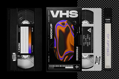 VHS Cassette Free Photoshop Mockup cassette design free mockup photoshop retro tape template vhs vintage