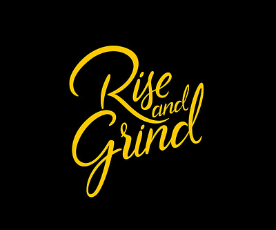 Rise & Grind Type lettering art artwork branding design graphic design illustration lettering logo logotype typo typogaphy typography design