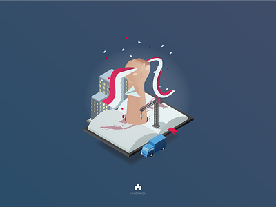 Isometric illustration - Indonesia's Youth Declaration isometric isometric art isometric design isometric illustration