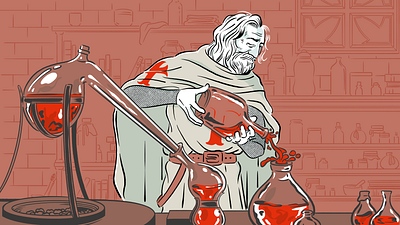 Templar Alchemy alchemy editorial illustration occult templar
