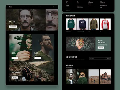 E-commerce project black branding clothes ecommerce fashion fashion brand figma figma design interface landing page layout design marketing russia shop shot type typogaphy ui design website website design
