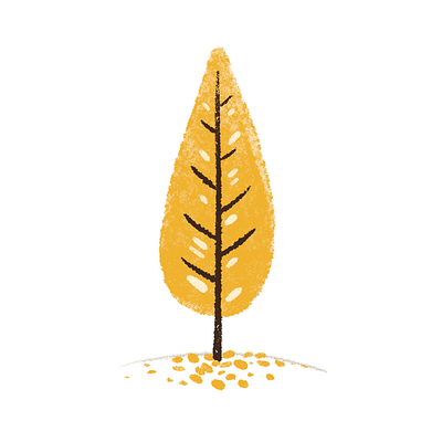 Tree <3 autumn experiment fall illustation procreate texture tree