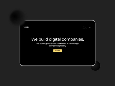 Ymir ~ Web branding design homepage minimal typography ui ux vector web