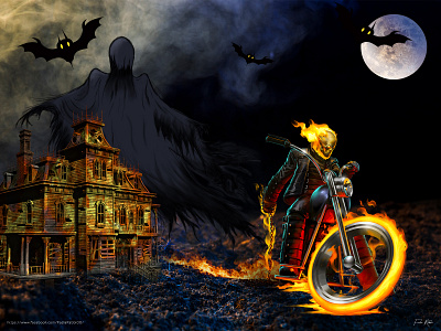 Ghost rider photo manipulation adobe photoshop art branding design editing faccbook banner graphic graphic design graphicdesign photomanipulation photoshop