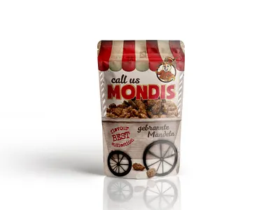 roasted almonds bag design almonds graphic design illustration logo roasted snack sugar