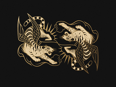 ⛅️🐯⛅️ animation drawing gif gold gold fever illustration illustrator inkwork line drawing lineart linework procreate tattoo tattoo design tattoo flash tiger tiger illustration tigers