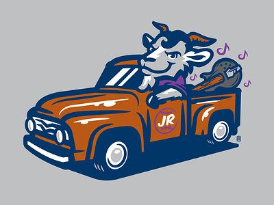 Jackson Rockabillys Pickup baseball branding design goat guitar jackson logo milb pickup sports tennessee truck