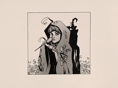 Lying Has to Stop Soft Hair album art album cover design black and white brush character doodle drawtober illustration illustrator ink inktober inktober2020 liar lies music art newspaper pinocchio sketch vintage wood carving
