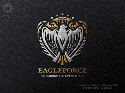 Eagle Heraldry Logo animal beautiful bird brand branding buy logo design eagle heraldry identity logo power