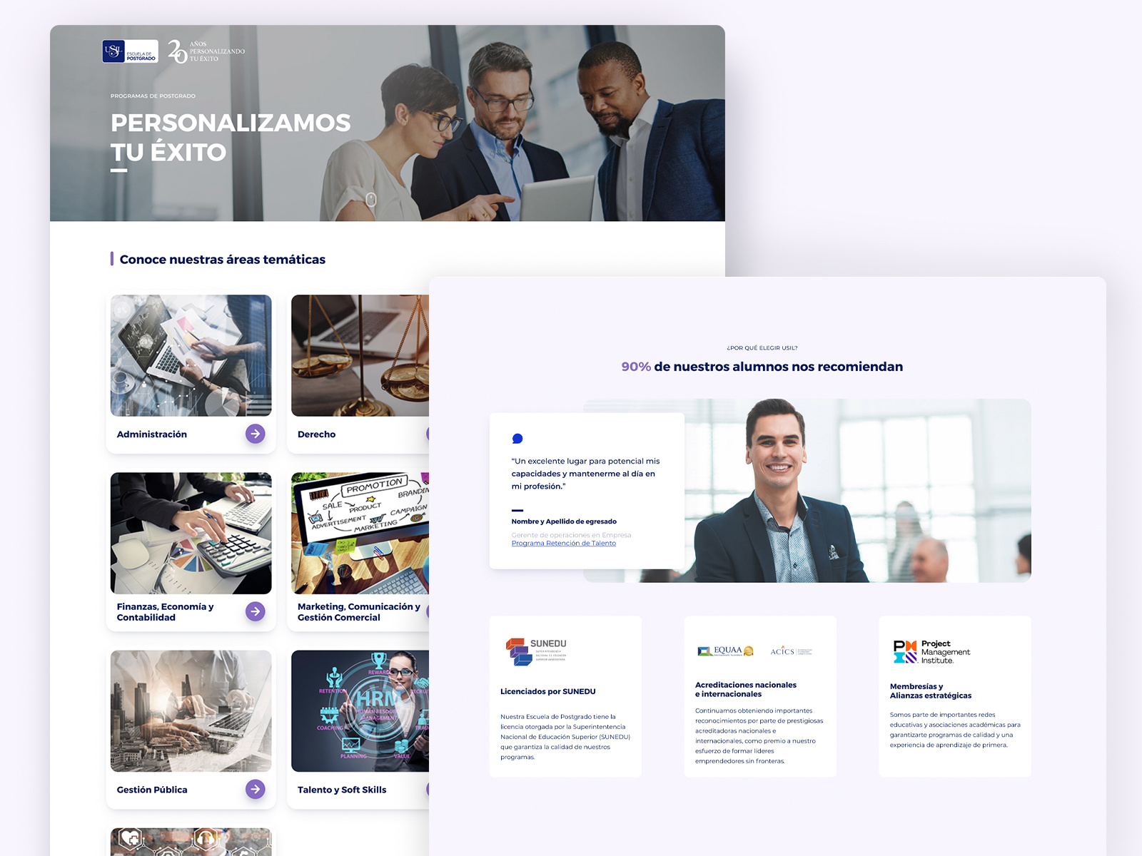 UX/UI - Landing Page for University components digital course university user experience ux wireframe wireframing