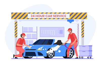24 hour car service car character concept design flat flat designs flat icons flat illustration illustration illustration design illustrations illustrator vector vector illustration web