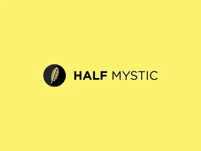Half Mystic Logo creative idea creative logo leaf logo minimalist logo