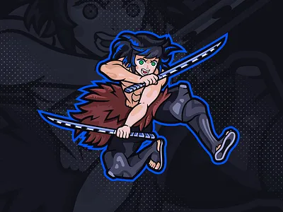Inosuke Mascot Logo animeart cartoon design esport esports gaming illustration inosuke logo logofolio mascot stream twitch vector