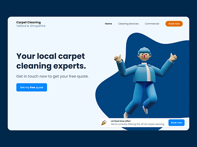 Homepage Intro - Carpet Cleaning design homepage ui web design website