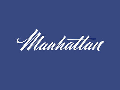 Manhattan branding calligraphy design hand lettering lettering logo logotype type typography