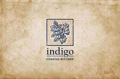 Indigo Coastal Kitchen Logo branding icon logo vector