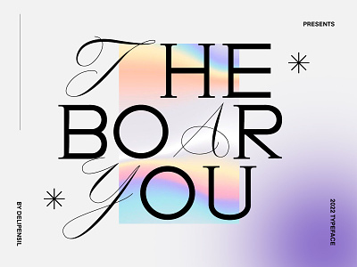 ABOAR - MIX Modern Serif Typeface font gradient hologram text typeface