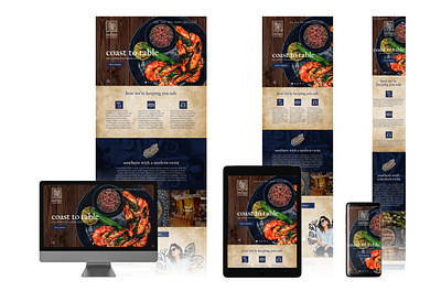 Indigo Coastal Kitchen Website Mock-Up branding web web design website