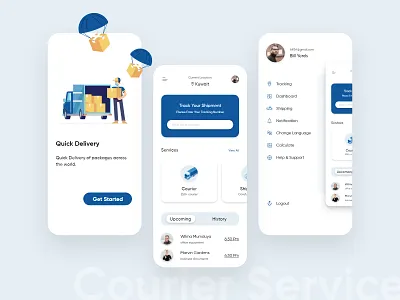 Courier Service App Design android app app concept app design app designers app developer app development appdesign application clean concept concept courier service mobile app design mobile design uidesign ux design