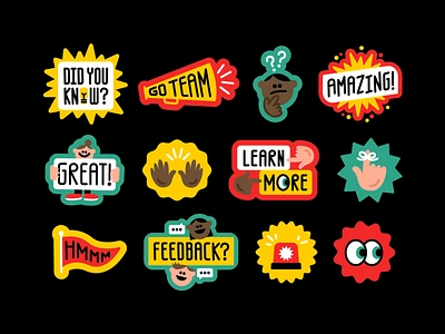 Pitch Sticker Pack art character design illustration sticker stickerpack stickers vector