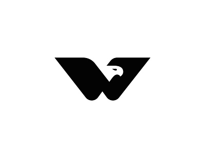 W Eagle animal branding identity letter w lettering lettermark logo mark monogram negative space negative space negative space logo negativespace symbol