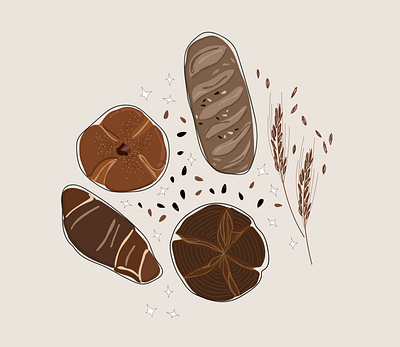 Baking Bread art design illlustration vector