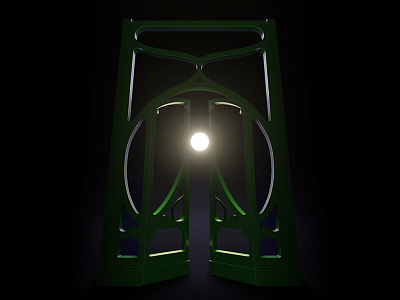 Door 01 [\|/] 3d architecture art artdeco door light model modern night shine