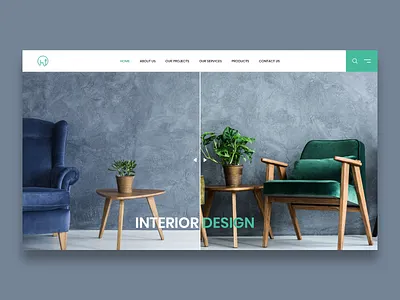 Interior design website decoration design furniture home interior ui