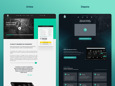 Novo site | Barber day Business Online - Antes e depois barber brasil design interface novo site redesign salvador ui web web design