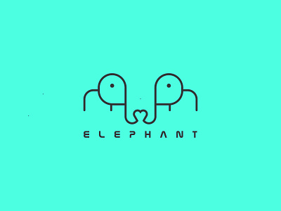 Elephant Logo animal logo branding branding design creative logo design elephant logo flat logo logo logo design logodesign logoinspirations logotype minimalist logo ui unique logo ux