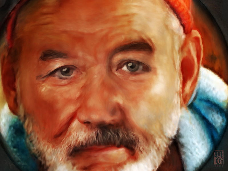 Steve Zissou bill murray illustration illustrator photoshop portrait steve zissou wes anderson