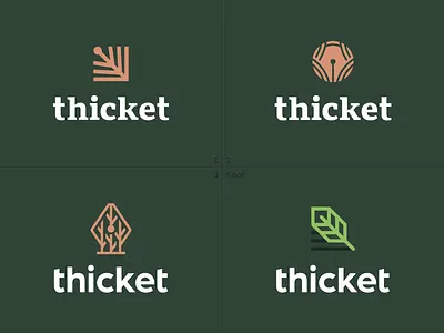 Thicket branch bush creative forest fountain pen logo natural nature pen quill pen thicket tree woods