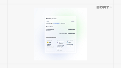 Monthly Invoice Screen Design. bont branding design illustration mobile mobile design product design ui ux